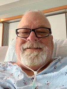 photo of Brian, two days after surgery